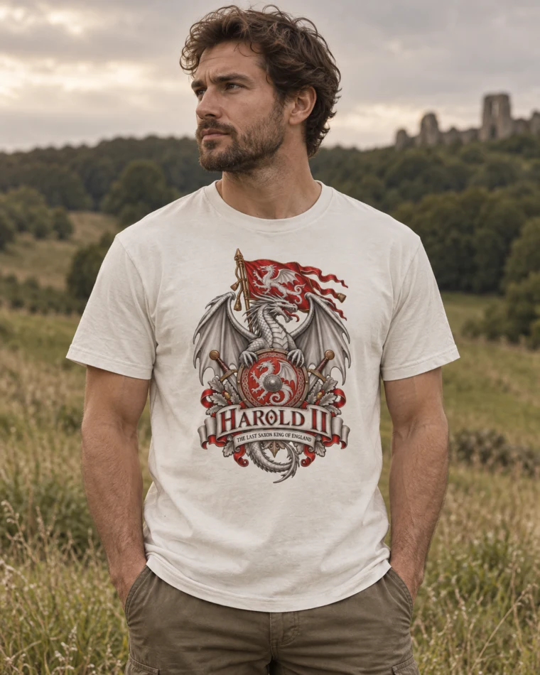 Harold II, The Last Saxon King of England T-shirt design