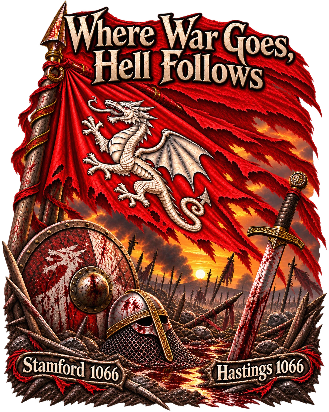 Where War Goes, Hell Follows 1066 battle design