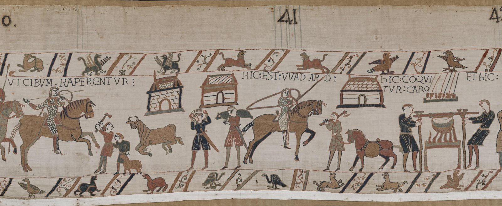 Scene 41 of the Bayeux Tapestry, labelled Here Is Wadard
